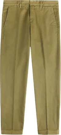 Fay Dark Blue Capri Pants With Subtle Corduroy Texture
