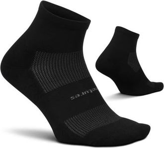 Feetures High Performance Max Cushion Quarter Sock MoistureWicking Athletic Socks in Black at Nordstrom, Size X-Large