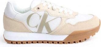 Calvin Klein Retro Running Sneakers - Heren - Sneakers - Beige - 41 EU - Nylon - Schoenen