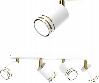 OEM L&aacute;mpara De Techo Oro Blanco Foco M&oacute;vil Led Gx53 Foco Pulido