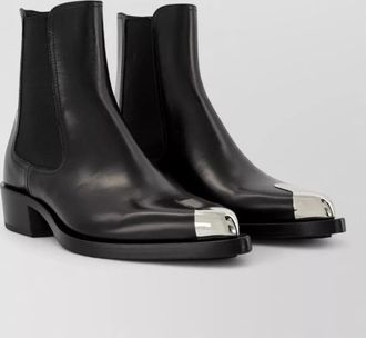 Alexander McQueen leather punk ankle boots