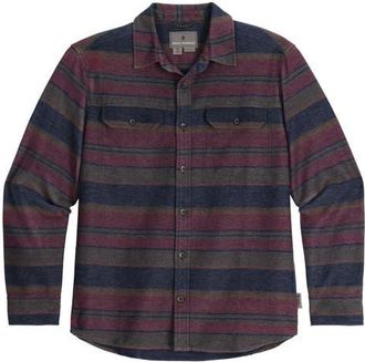 Royal Robbins Clouds Rest Hemp Blend Button-Up Shirt in Naval Pacific Crest Stripe at Nordstrom, Size X-Large