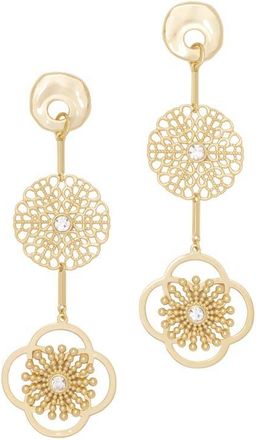 Ramy Brook Selina Cubic Zirconia & Czech Glass Drop Earrings in Gold at Nordstrom, Size No Size