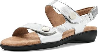 Trotters Romi Metallic Sandals Womens Sandals Silver : 10.5 N (AA), Leather