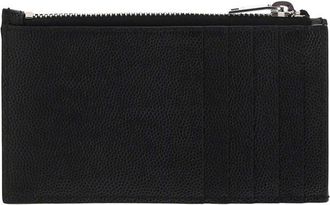 Saint Laurent Womens Cardholder Black Calf Leather Wallets & Purses