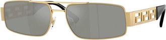 Versace Stijlvolle Zonnebril - Heren - Zonnebrillen - Geel - 60 MM - Accessoires