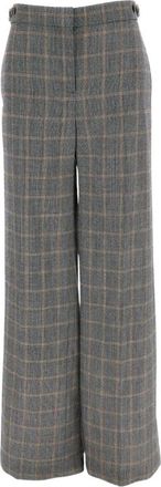 Stella McCartney Broeken, Dames, Grijs, M, Wol, Wijde Broek