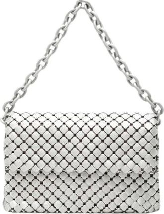 Bottega Veneta Pre-owned Shoulder Bags, female, Gray, Size: ONE SIZE Pre-owned Vintage Metal Shoulder Bag