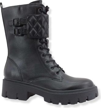 Guess Lace-up Boots - Dames - Veterlaarzen - Zwart - 41 EU - Leer - Schoenen