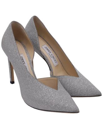 Jimmy Choo London Womens Glitter Sophia 100 Pump (Authentic Pre-Loved)