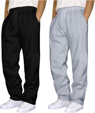 Generic Joggers for Men UK Tracksuit Jogging Bottoms Mens Clothing Cargo Trousers Fleece Lined Lounge Pants Wide Leg Baggy Straight Leg Work Walking Chinos Th