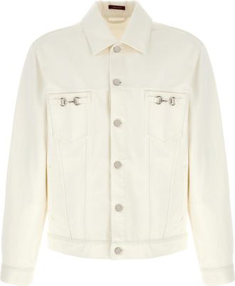 Gucci White Cotton Denim Mens Jacket