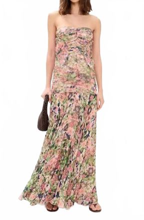 Saloni Kristie Long Dress In Rosette
