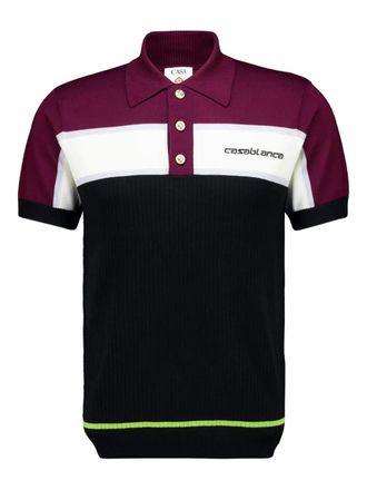 Casablanca merino wool polo shirt - Black