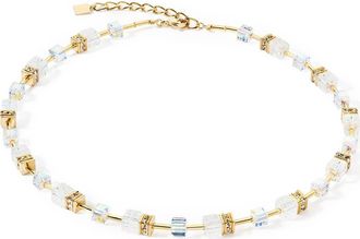 Coeur de Lion Geocube Iconic Nature Gold Necklace in White at Nordstrom
