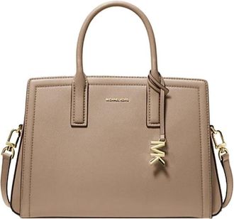 Michael Kors Beige Tassen met Topritssluiting - Dames - Handtassen - Beige - ONE Size - Tassen