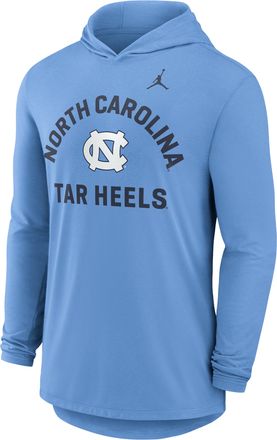 Nike North Carolina Primetime Arch Nike Mens Dri-FIT College Long-Sleeve Hooded T-Shirt in Blue | 0JNB4EYNCN-UKL