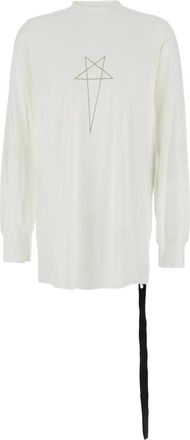 Rick Owens logo-print crewneck T-shirt - men - Organic Cotton - S - White