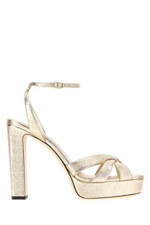 Jimmy Choo London Golden Round Toe Type Heel