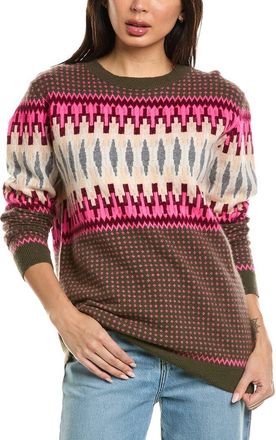 Brodie Phoebe Jacquard Crewneck Cashmere Sweater