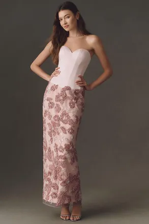 Helsi Julia Strapless 3D Floral Maxi Dress