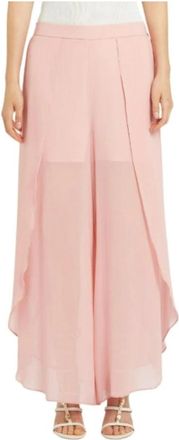 Marella Mlmformato Wijde Broek - Dames - Wijde Broeken - Roze - S - Broeken