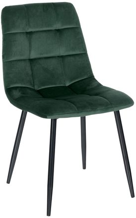 Clp Silla con patas de metal y asiento en Terciopelo Verde