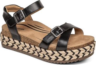 Aetrex Womens Paula Sandals In Black