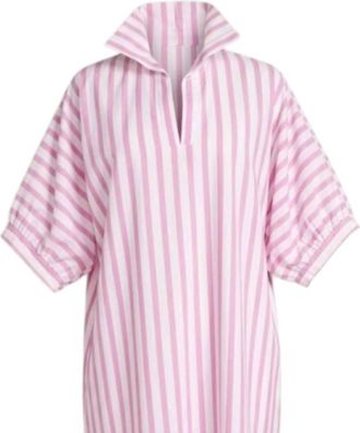Adrienne Womens Blakely Ten Stripe Dress In Pink