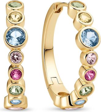Sif Jakobs Jewellery Earrings Sardinien Creolo in 18K Gold Plated/multi at Nordstrom