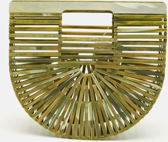 Cult Gaia Green Acrylic Mini Ark Clutch