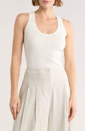TWP Scoop Neck Knit Tank in Ivory at Nordstrom Rack, Size X-Large