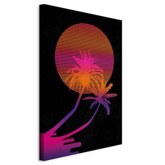 Artgeist Cuadro - Palmera Al Amanecer (1 Parte) Vertical