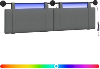 vidaXL Cabecero Colgante Gris Oscuro Tela Vidaxl