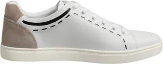 Dolce & Gabbana White Leather MILANO Low Top Sneakers Mens Shoes