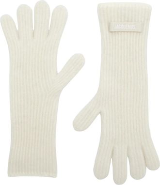 Jacquemus Les Gants Gros Grain - Accessories - Mujer - Blanco - ONE SIZE