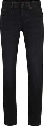 HUGO BOSS Heren, Jeans, Zwart, Maat: W35 L32 Katoen