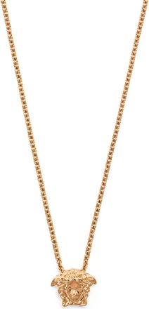 Versace Intricate Medusa Pendant Necklace With Gold-Tone Finish