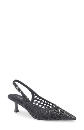 Rag & Bone Brynn Slingback Pump in Black Woven at Nordstrom, Size 10.5Us