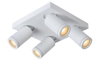 Lucide TAYLOR Dimmable Stylish Tiltable Bathroom LED Ceiling Spotlight GU10 in White