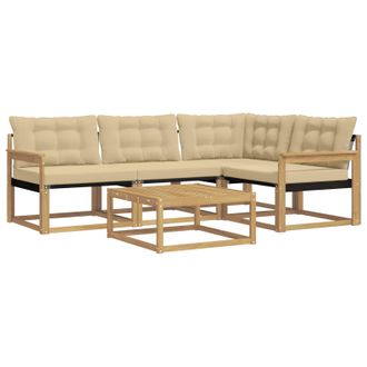 vidaXL Conjunto De Sof&aacute;s De Exterior 5 Pcs Y Beige 79 X 79 X 37 Cm Vidaxl