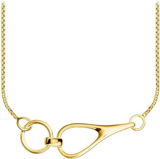 Thomas Sabo Dames Ketting Iconic 925 Sterling Zilver 750 Geelgouden Vergulding Ke 1855-413-39-L45V - Dames - Kettingen - Geel - ONE Size - Accessoires