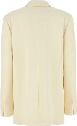 Jil Sander Womens Cream Wool Blazer - Yellow - Size EU 34 (Womens)