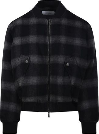Off-white Lbl Flannel Wool Flight Bomber - Heren - Bomber jackets - Zwart - XL - Wol - Jassen
