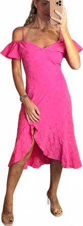 Aurora Charlotte Ruffles Cotton Dress In Pink