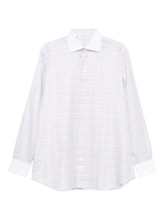 Brioni Camicia con colletto a contrasto - Bianco