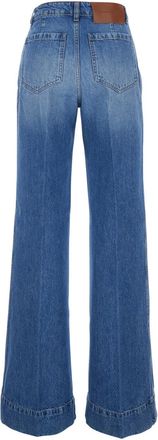 Victoria Beckham Womens Jeans Alina Light Blue Cotton