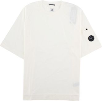 C.P. Company White Patch Detail Short-Sleeve Cotton T-Shirt