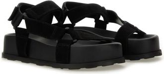 Moschino Sandalen - Black Leather Sandals - Gr. 37 (EU) - in Schwarz - für Damen