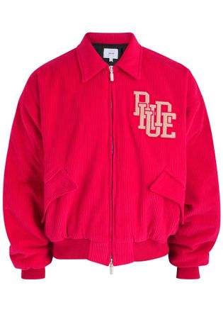 Rhude Rhude Bay Of Angels Padded Corduroy Bomber Jacket - Red - S
